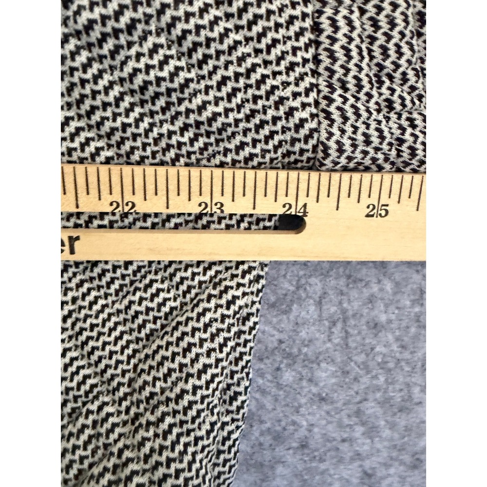 GapFit Jacquard Knit Funnel Neck Sweatshirt Womens‎ L Black White Side Zip Cozy - Picture 7 of 8